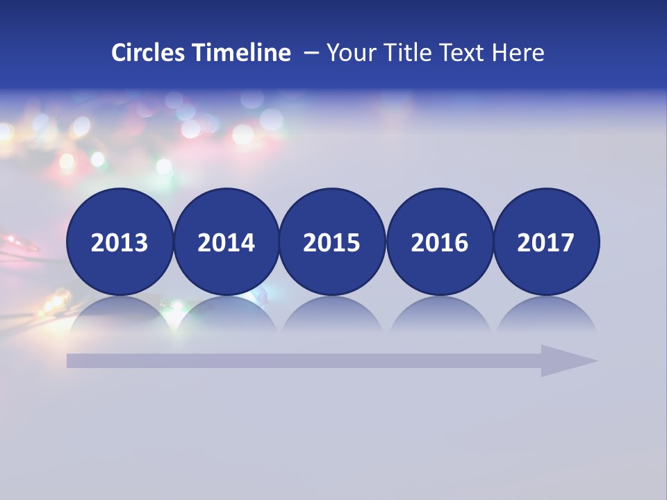 A Group Of Lights On A Table With A Blue Background PowerPoint Template