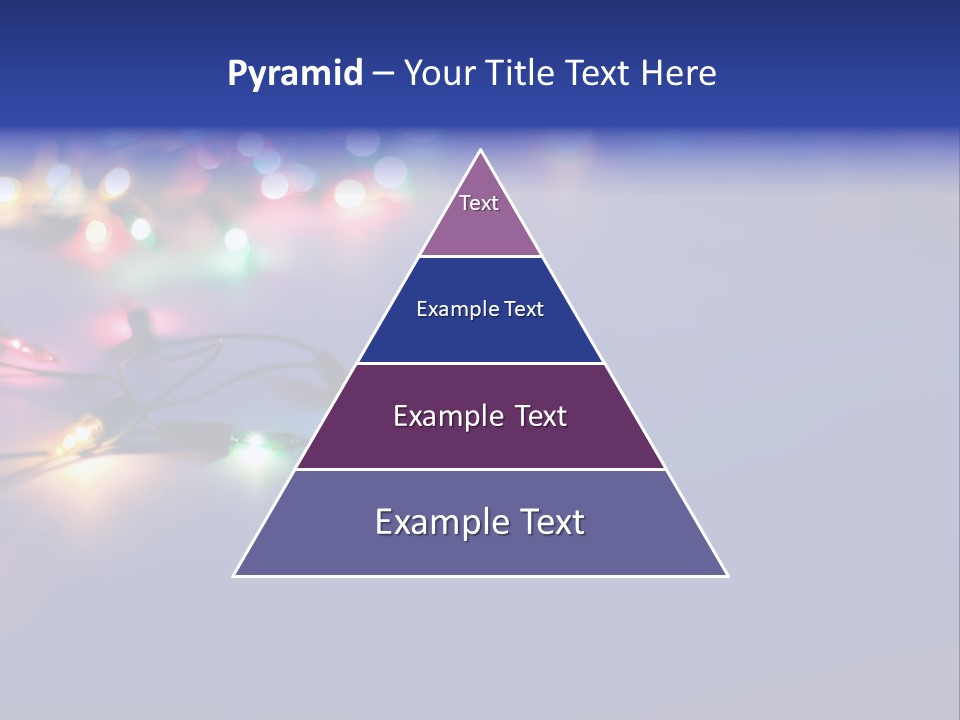 A Group Of Lights On A Table With A Blue Background PowerPoint Template