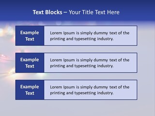 A Group Of Lights On A Table With A Blue Background PowerPoint Template