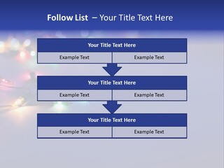 A Group Of Lights On A Table With A Blue Background PowerPoint Template