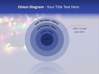 A Group Of Lights On A Table With A Blue Background PowerPoint Template