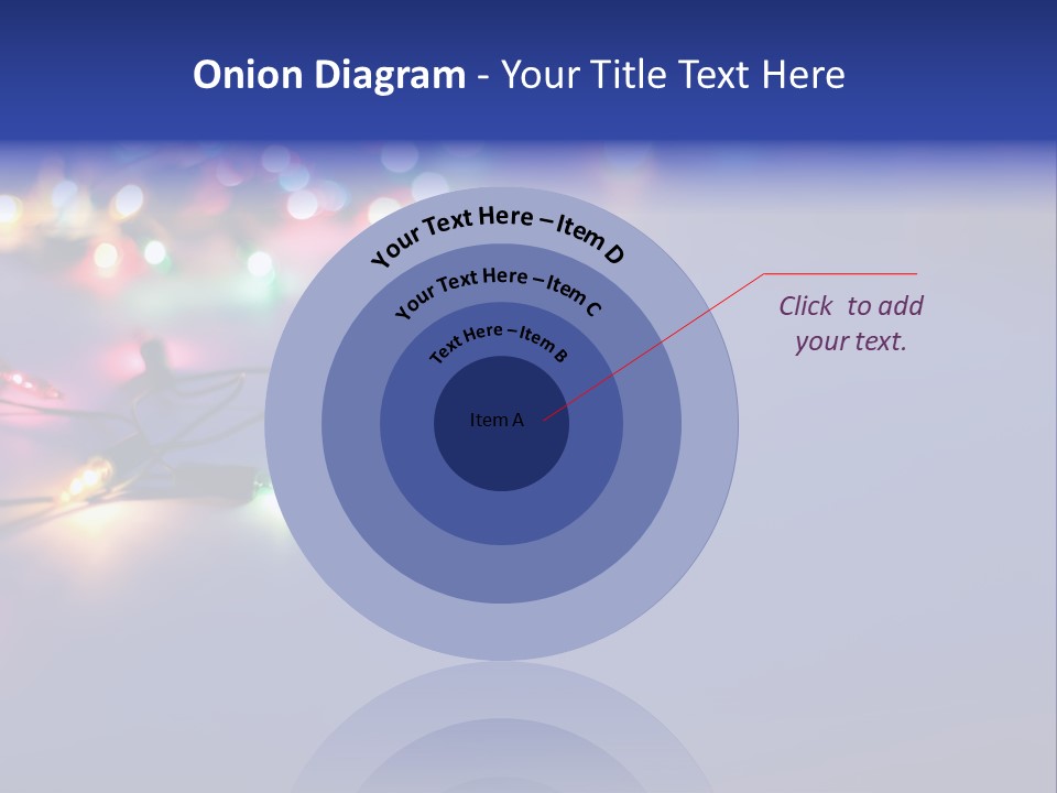 A Group Of Lights On A Table With A Blue Background PowerPoint Template