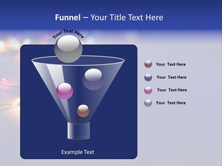 A Group Of Lights On A Table With A Blue Background PowerPoint Template