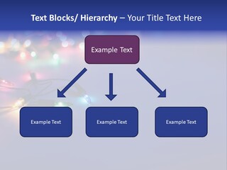 A Group Of Lights On A Table With A Blue Background PowerPoint Template
