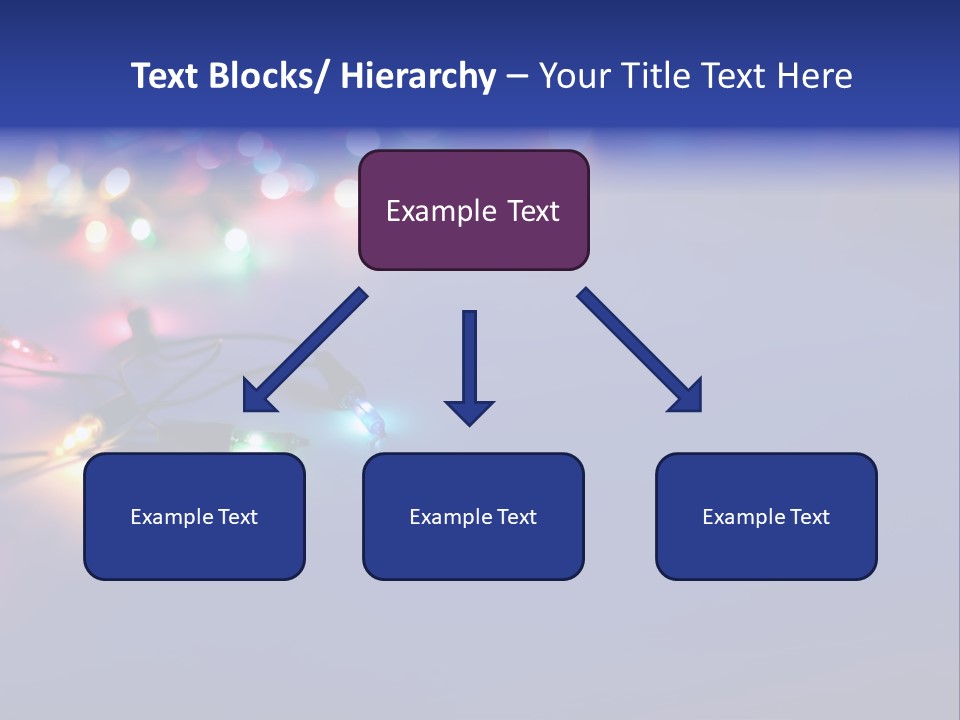 A Group Of Lights On A Table With A Blue Background PowerPoint Template