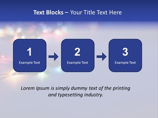 A Group Of Lights On A Table With A Blue Background PowerPoint Template