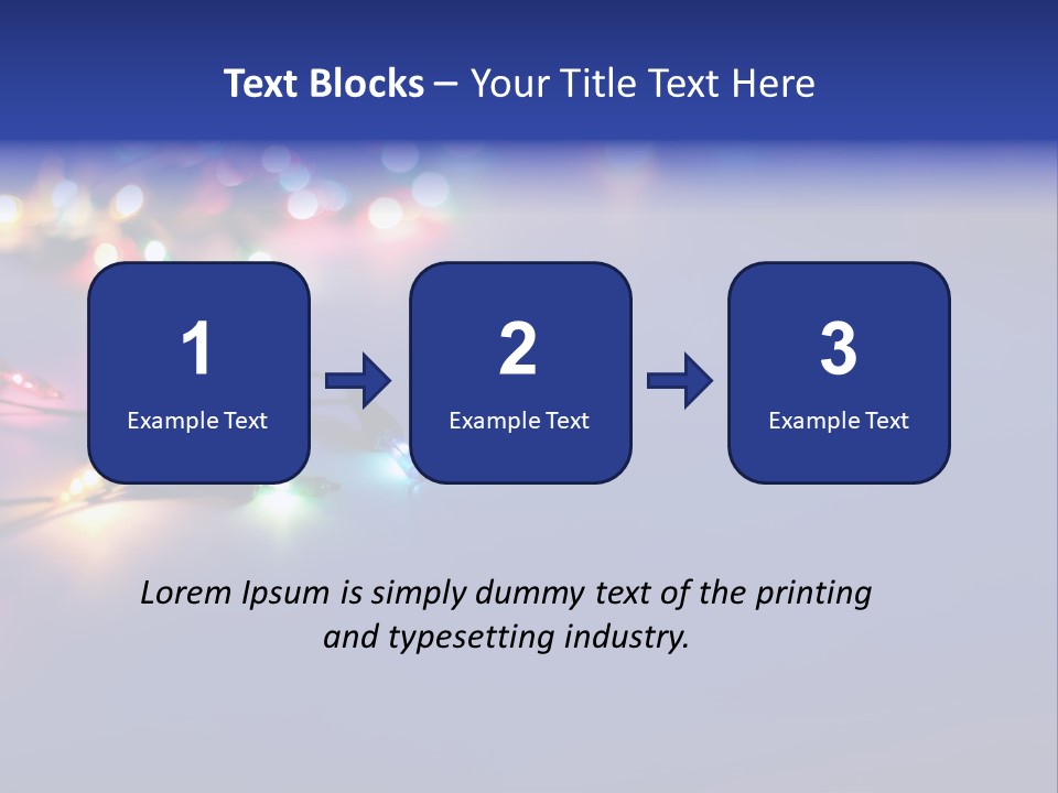 A Group Of Lights On A Table With A Blue Background PowerPoint Template