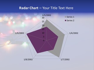 A Group Of Lights On A Table With A Blue Background PowerPoint Template