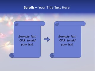 A Group Of Lights On A Table With A Blue Background PowerPoint Template