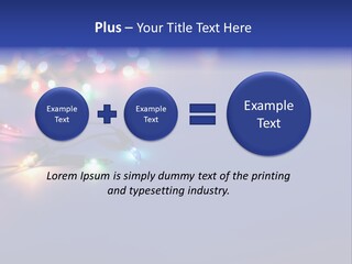 A Group Of Lights On A Table With A Blue Background PowerPoint Template
