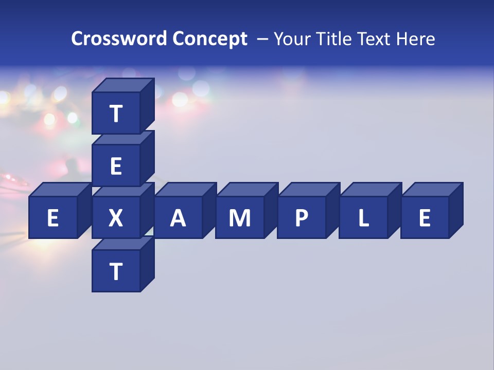 A Group Of Lights On A Table With A Blue Background PowerPoint Template