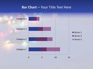 A Group Of Lights On A Table With A Blue Background PowerPoint Template