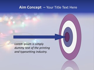 A Group Of Lights On A Table With A Blue Background PowerPoint Template