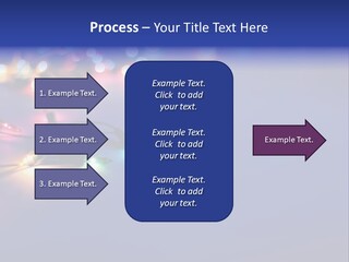 A Group Of Lights On A Table With A Blue Background PowerPoint Template