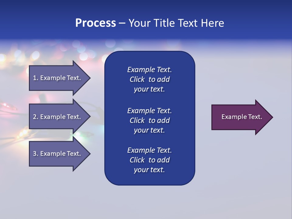 A Group Of Lights On A Table With A Blue Background PowerPoint Template
