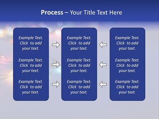 A Group Of Lights On A Table With A Blue Background PowerPoint Template