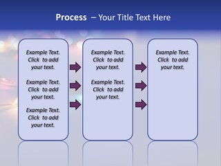 A Group Of Lights On A Table With A Blue Background PowerPoint Template