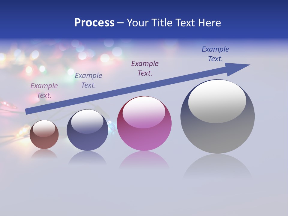 A Group Of Lights On A Table With A Blue Background PowerPoint Template