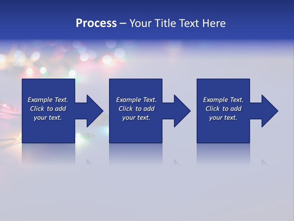 A Group Of Lights On A Table With A Blue Background PowerPoint Template
