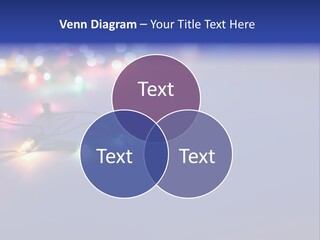 A Group Of Lights On A Table With A Blue Background PowerPoint Template