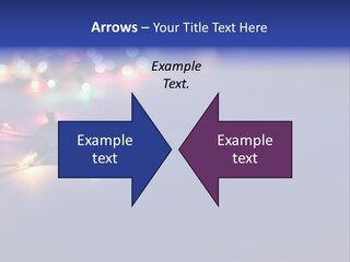 A Group Of Lights On A Table With A Blue Background PowerPoint Template