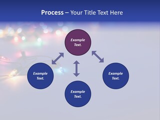 A Group Of Lights On A Table With A Blue Background PowerPoint Template