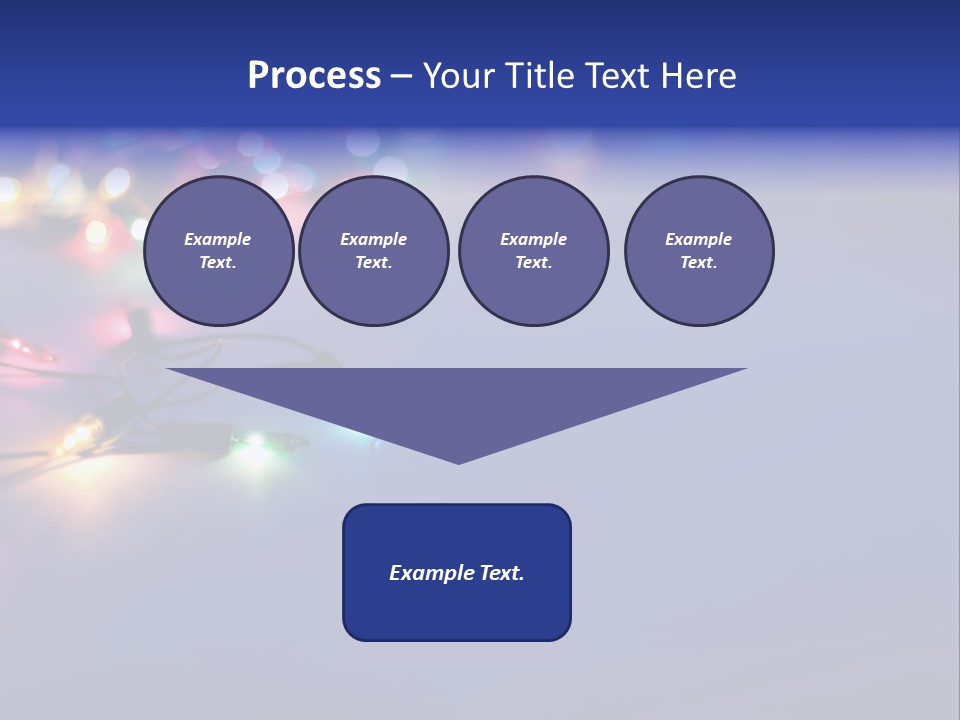 A Group Of Lights On A Table With A Blue Background PowerPoint Template