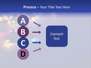 A Group Of Lights On A Table With A Blue Background PowerPoint Template