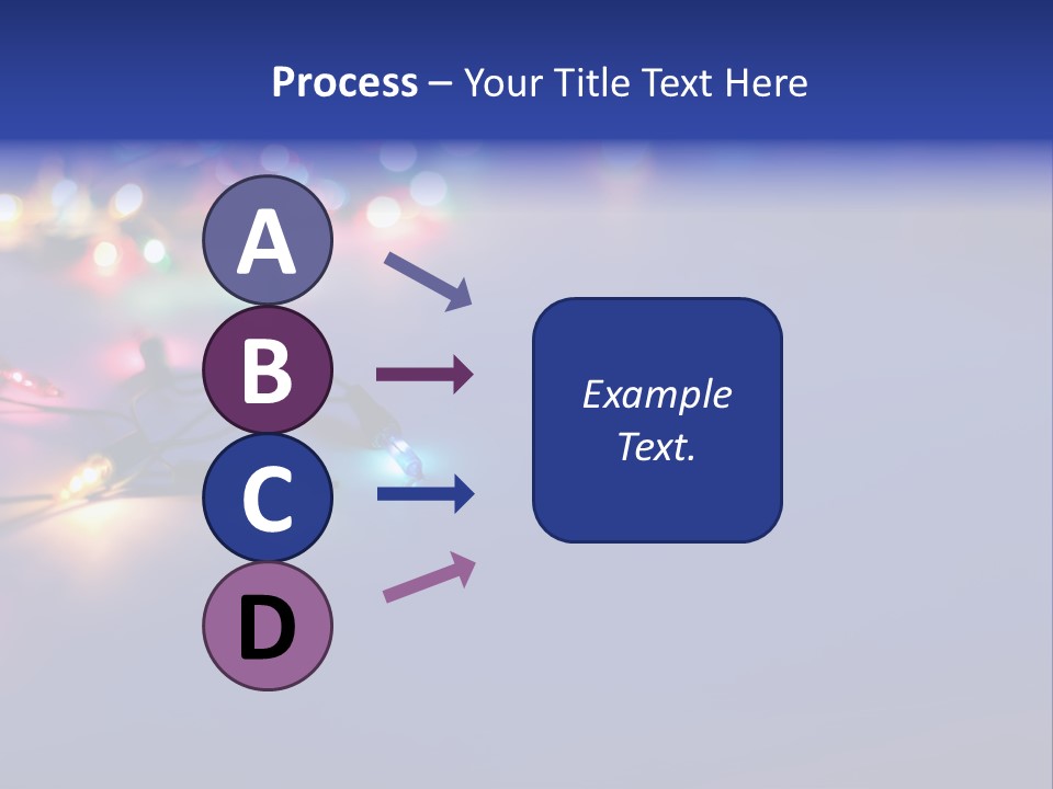 A Group Of Lights On A Table With A Blue Background PowerPoint Template