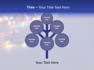 A Group Of Lights On A Table With A Blue Background PowerPoint Template