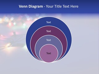 A Group Of Lights On A Table With A Blue Background PowerPoint Template