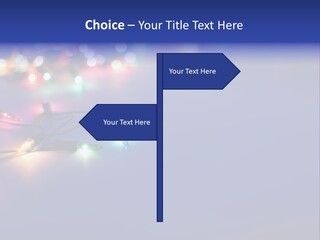 A Group Of Lights On A Table With A Blue Background PowerPoint Template