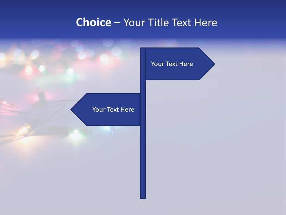 A Group Of Lights On A Table With A Blue Background PowerPoint Template