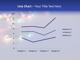 A Group Of Lights On A Table With A Blue Background PowerPoint Template