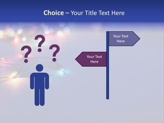A Group Of Lights On A Table With A Blue Background PowerPoint Template