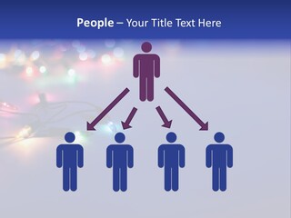 A Group Of Lights On A Table With A Blue Background PowerPoint Template