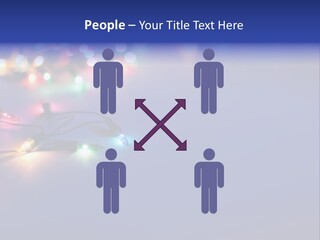 A Group Of Lights On A Table With A Blue Background PowerPoint Template