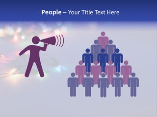 A Group Of Lights On A Table With A Blue Background PowerPoint Template