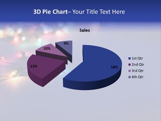 A Group Of Lights On A Table With A Blue Background PowerPoint Template