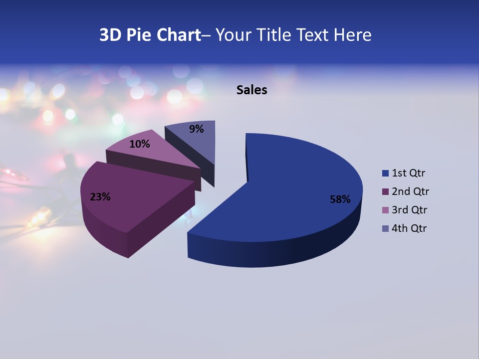 A Group Of Lights On A Table With A Blue Background PowerPoint Template