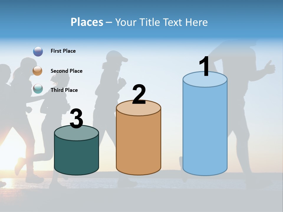 Group Sunset Lake PowerPoint Template