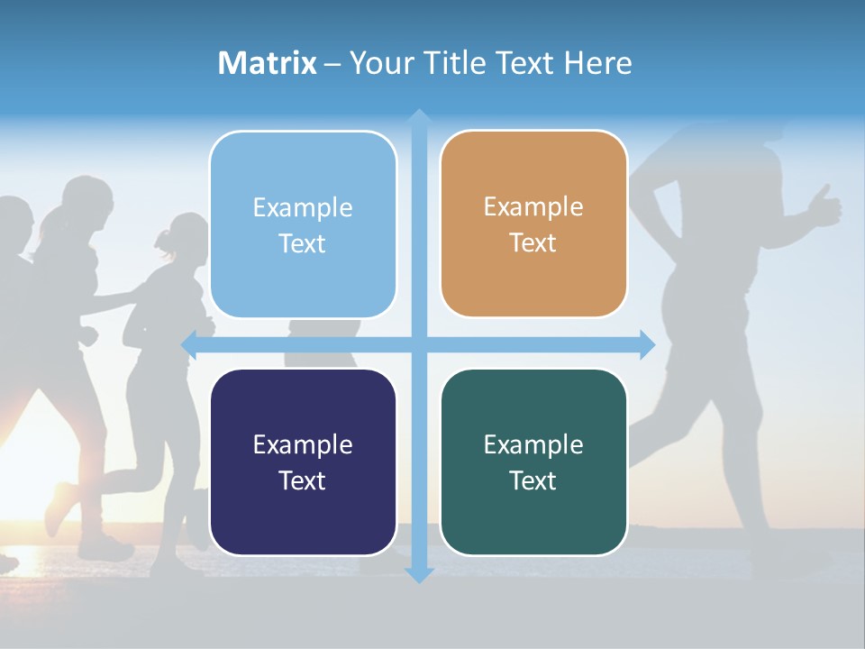 Group Sunset Lake PowerPoint Template