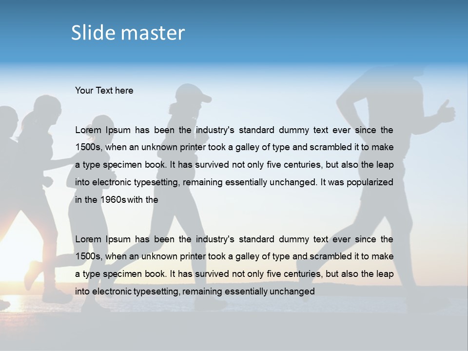 Group Sunset Lake PowerPoint Template