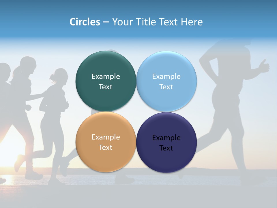 Group Sunset Lake PowerPoint Template