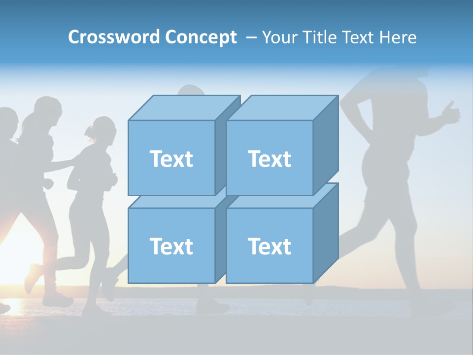 Group Sunset Lake PowerPoint Template