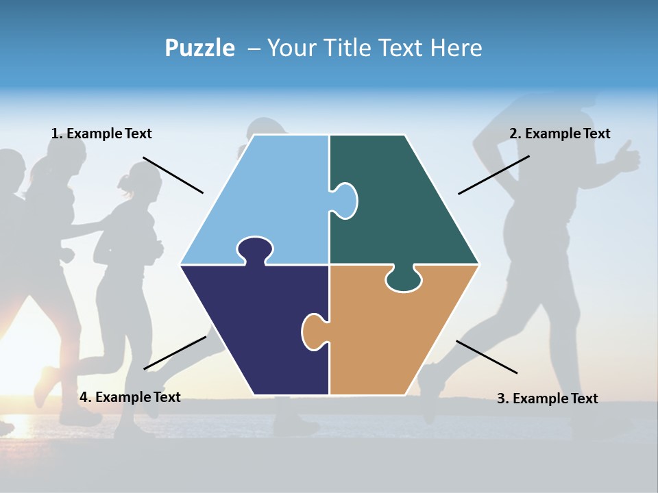 Group Sunset Lake PowerPoint Template