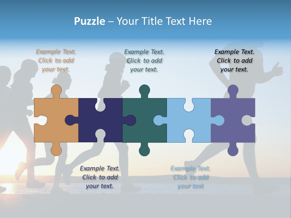 Group Sunset Lake PowerPoint Template