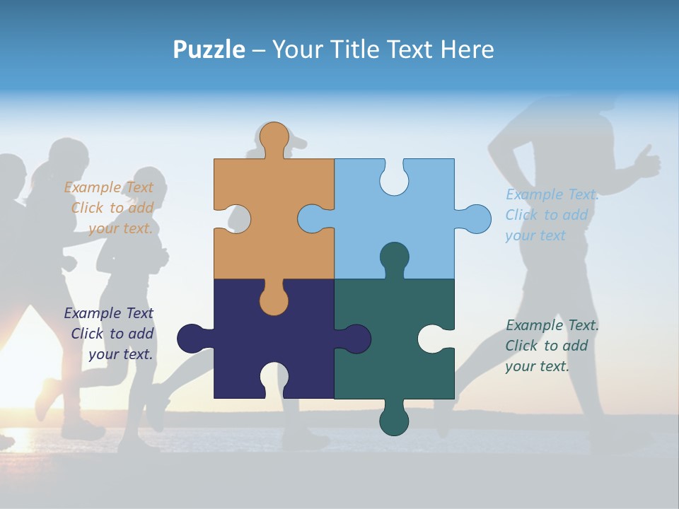 Group Sunset Lake PowerPoint Template