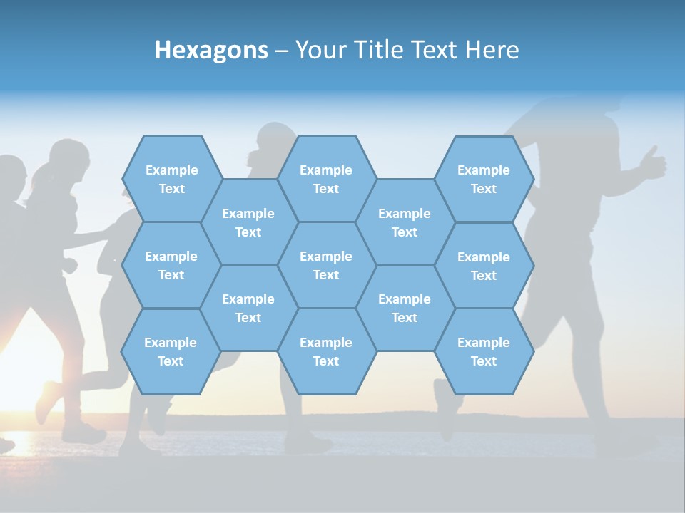 Group Sunset Lake PowerPoint Template