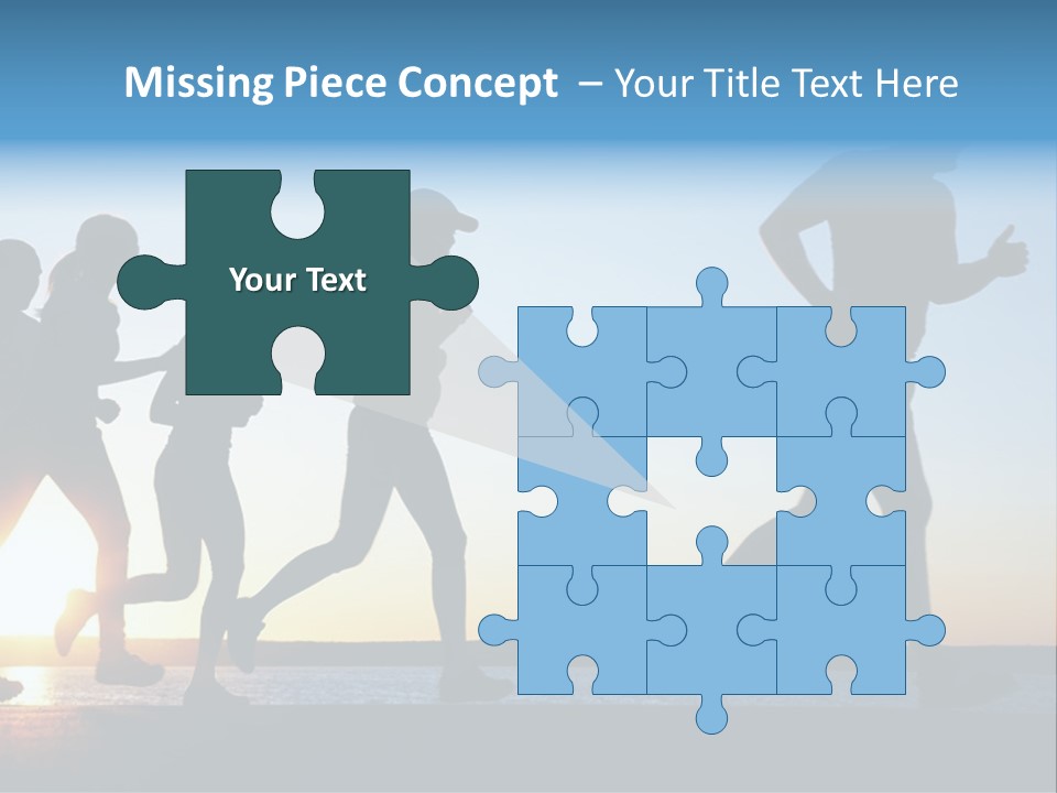 Group Sunset Lake PowerPoint Template